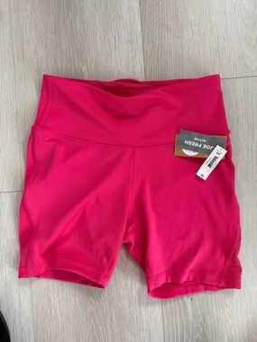 NWT Joe Fresh Women's Hot Pink High waisted  Bike Shorts-super cute! A great fit